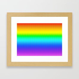 Bright Rainbow Stripes Pattern Framed Art Print