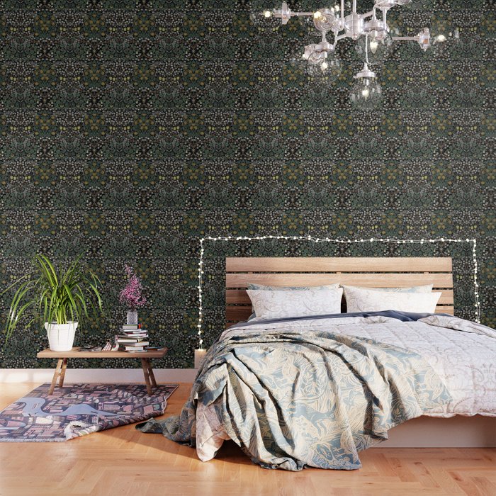William Morris Blackthorn Wallpaper by vintageartstore | Society6