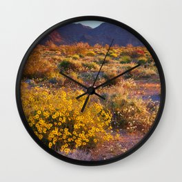 Wildflower Meadow at Joshua Tree National Park Wall Clock