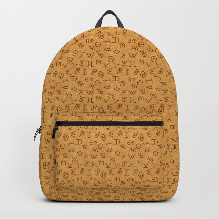 branded leather backpack