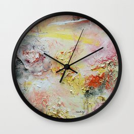 Cotton Candy Scars by Nadia J Art Wall Clock
