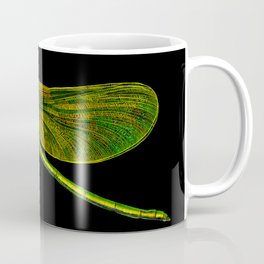 Wonderful dragonfly Coffee Mug | Fly, Wing, Predator, Amazing, Spectacular, Dragonfly, Colorful, Animal, Green, Illustration 