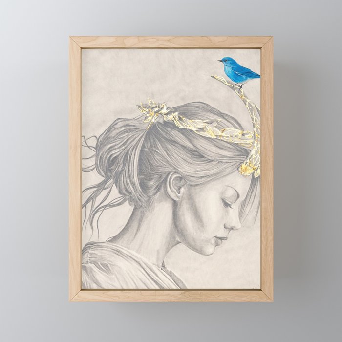 Glimmering Gold Crown Framed Mini Art Print By Damiansart Society6