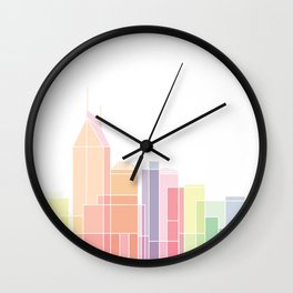 Nashville Sky Lines Wall Clock