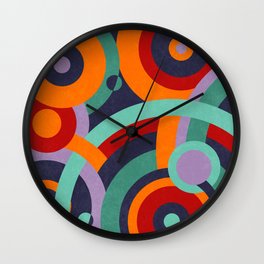 Colorful circles II Wall Clock