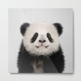 Panda Bear - Colorful Metal Print