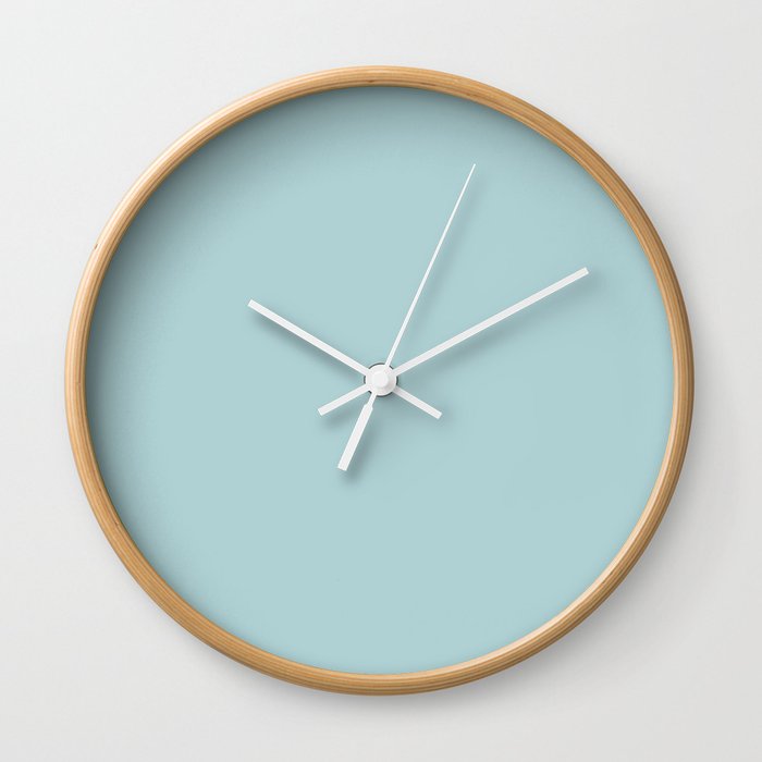 Duck Egg Blue Wall Clock By Sharonmau Society6 To use it as an alarm clock is simple, flip it to the on side to set it and flip it over to the off side to silence the alarm in the morning. duck egg blue wall clock by sharonmau