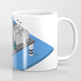 Oil tanker towers isometric Coffee Mug