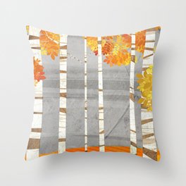 Autumn woods Throw Pillow