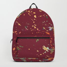 Cranberry Red Bohemian Fiber Art Backpack