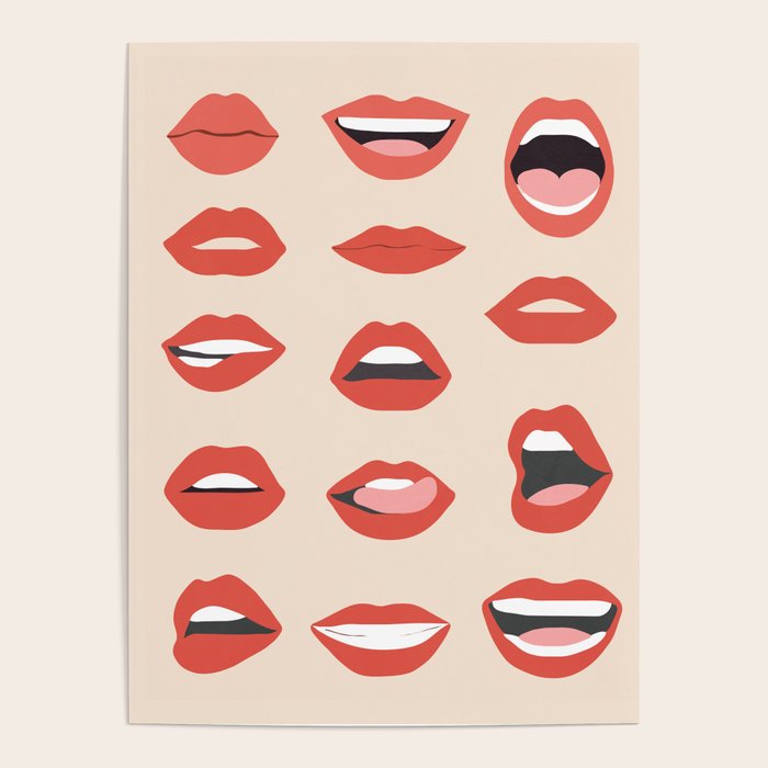 Lips III Poster by Nadja Society6