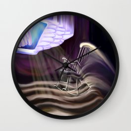 The Empty Grief Guardian Angel Rocking Chair Wall Clock