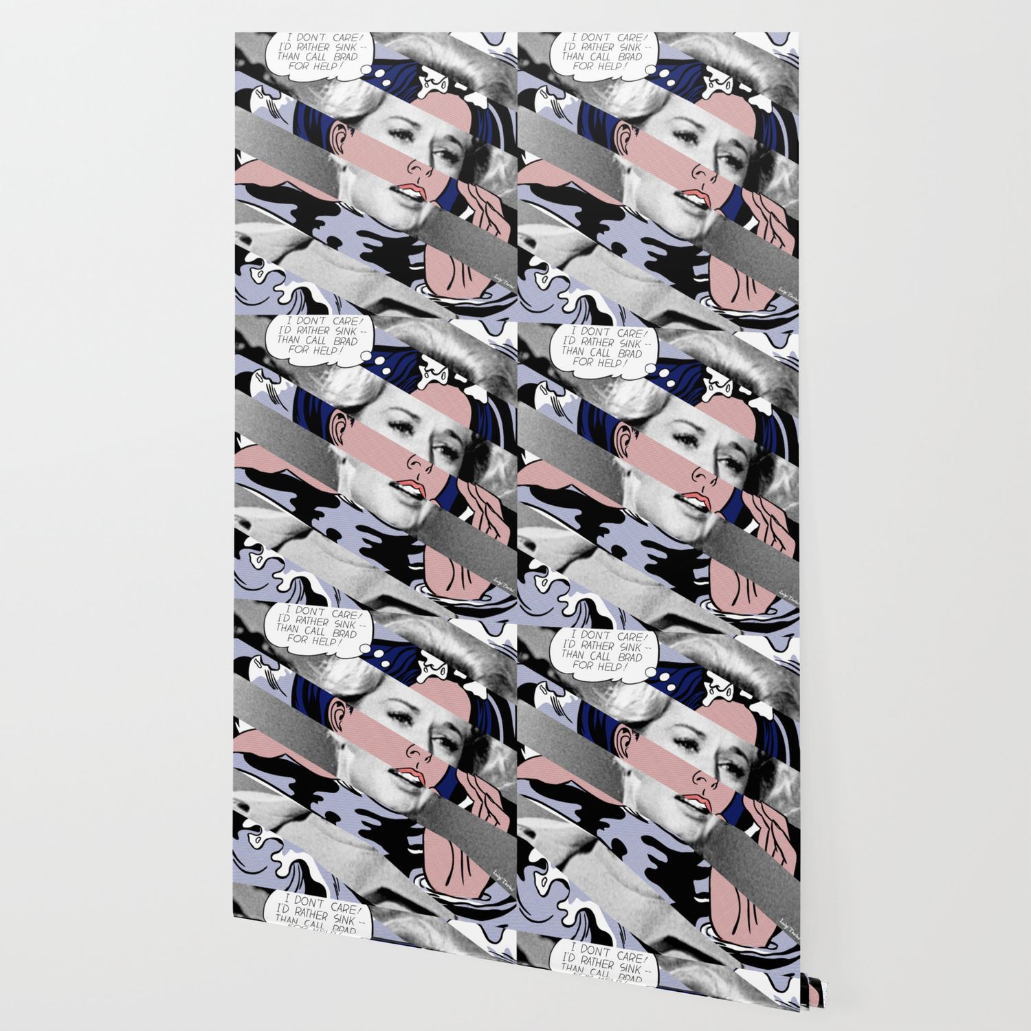 Roy Lichtenstein S Drowning Girl Tippi Hedren In Birds Wallpaper By Luigi Tarini Graph Art Society6