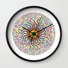 Rainbow Eye Disco Ball Wall Clock