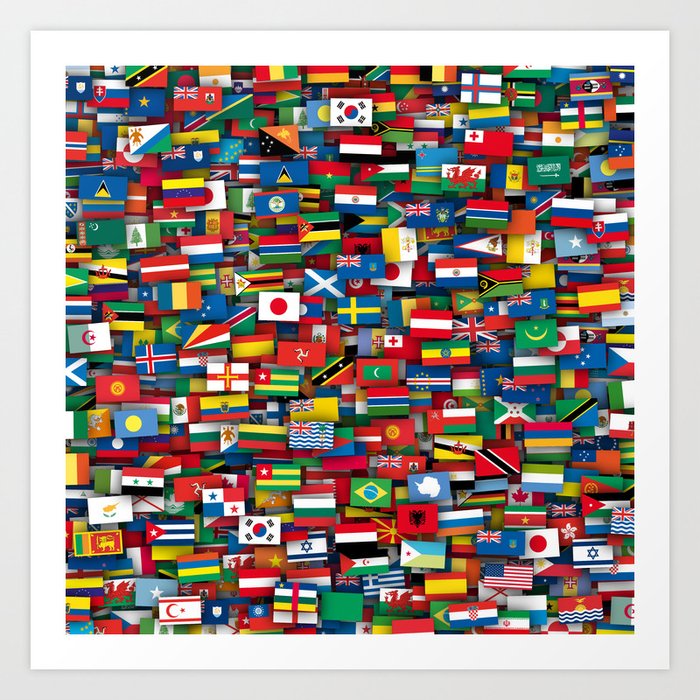 Flags Of All Countries Of The World Art Print By Dima V Society6