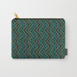 Gold Foil Arizona Chevron in Blue and Black Carry-All Pouch