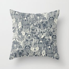 X-Large 28 x 20 Society6 Just Owls Black White by Sharon Turner on Rectangular Pillow 