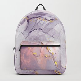 White & Pink marble Backpack