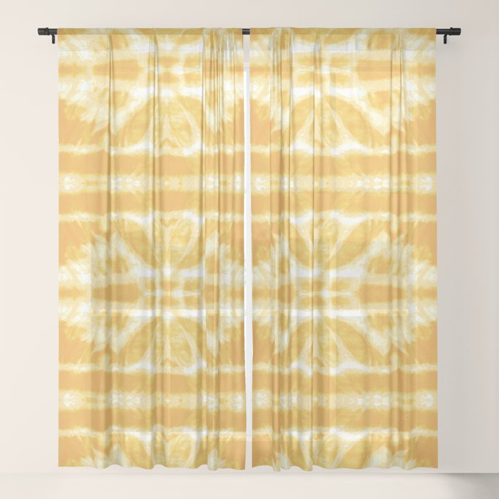 Yellow Tie Dye Twos Sheer Curtain By Ninamay Society6