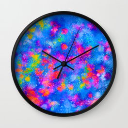 Abstract spots of color Wall Clock