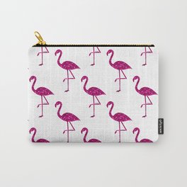 Sparkly flamingo Pink glitter sparkles pattern Carry-All Pouch