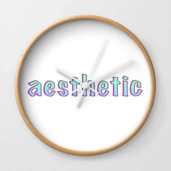 Aesthetic Text Vintage Letters Grunge Wall Clock By Uniskull Society6