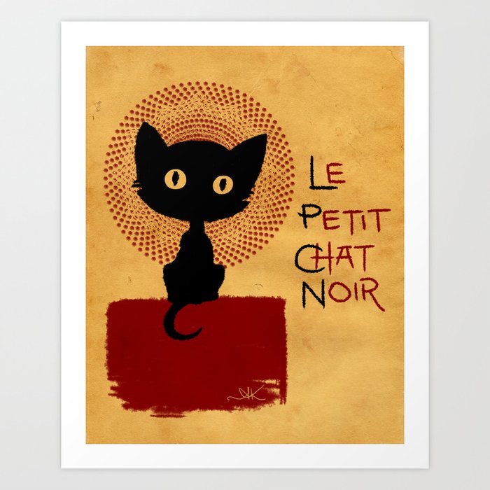 Le Petit Chat Noir Art Print By Annekelley Society6
