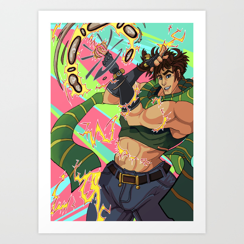 Joseph Joestar Jjba Battle Tendency Art Print By Lemonade Stand Of Life Society6