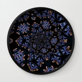 Spiral Cosmos Blue  Wall Clock