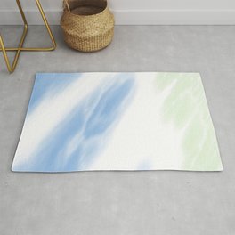 Blue Mint Tie Dye Abstract Rug