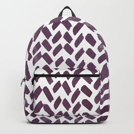 Cute watercolor knitting pattern - purple gray Backpack
