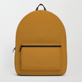 Rich Golden Mustard Yellow - Solid Plain Block Colors - Autumn / Fall / Autumnal Colours / Gold / Jewel Tones / Brown Backpack