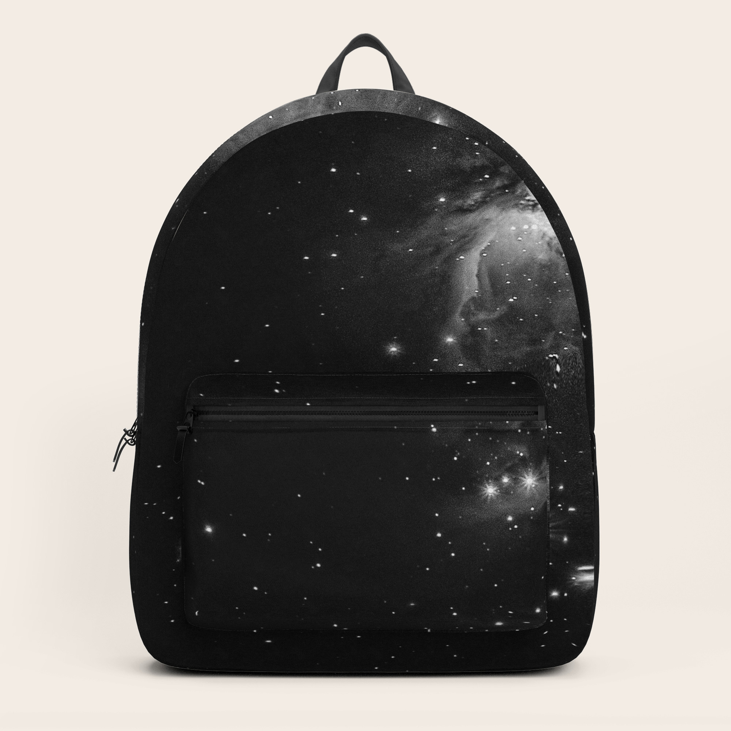 black and white backpack