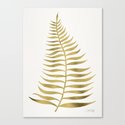Golden Palm Leaf Leinwanddruck