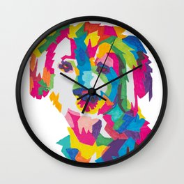 Colorful Dog Design Wall Clock