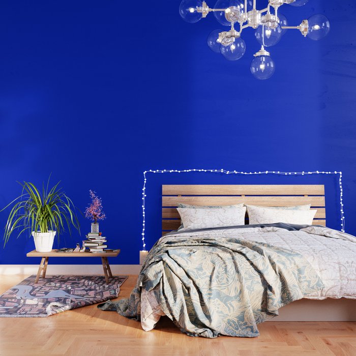 solid deep cobalt blue color wallpaper by podartist