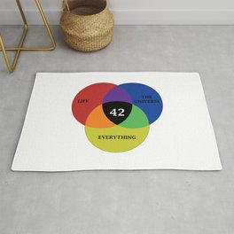 42 is the answer Rug | Everything, Watercolor, Is, Fortytwo, The, Stencil, Guide, Acrylic, Hitchhiker, Pop Art 
