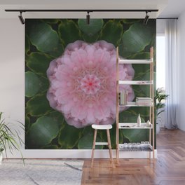 Pink Carnation Mandala Abstract Wall Mural