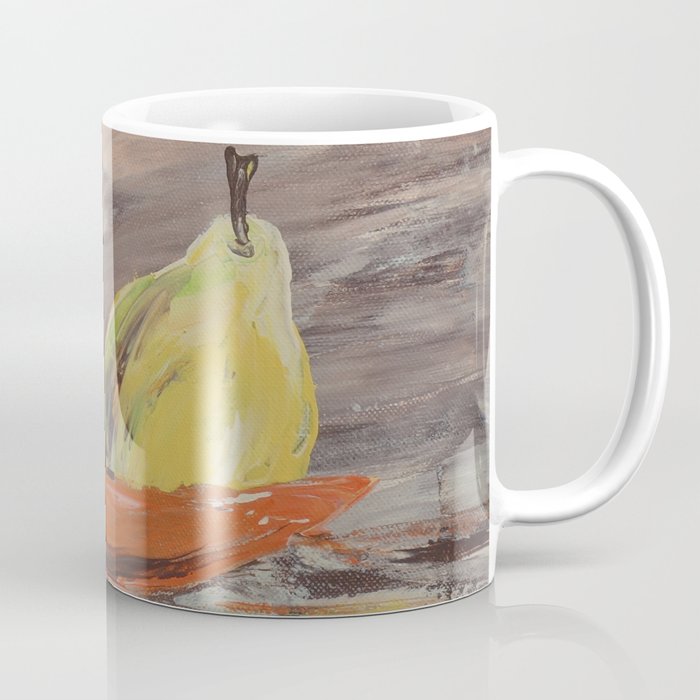 Orange Rowanberry And Yellow Quince Pear Still Life Painting By