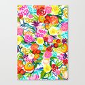 Neon Summer Floral // Small print Leinwanddruck