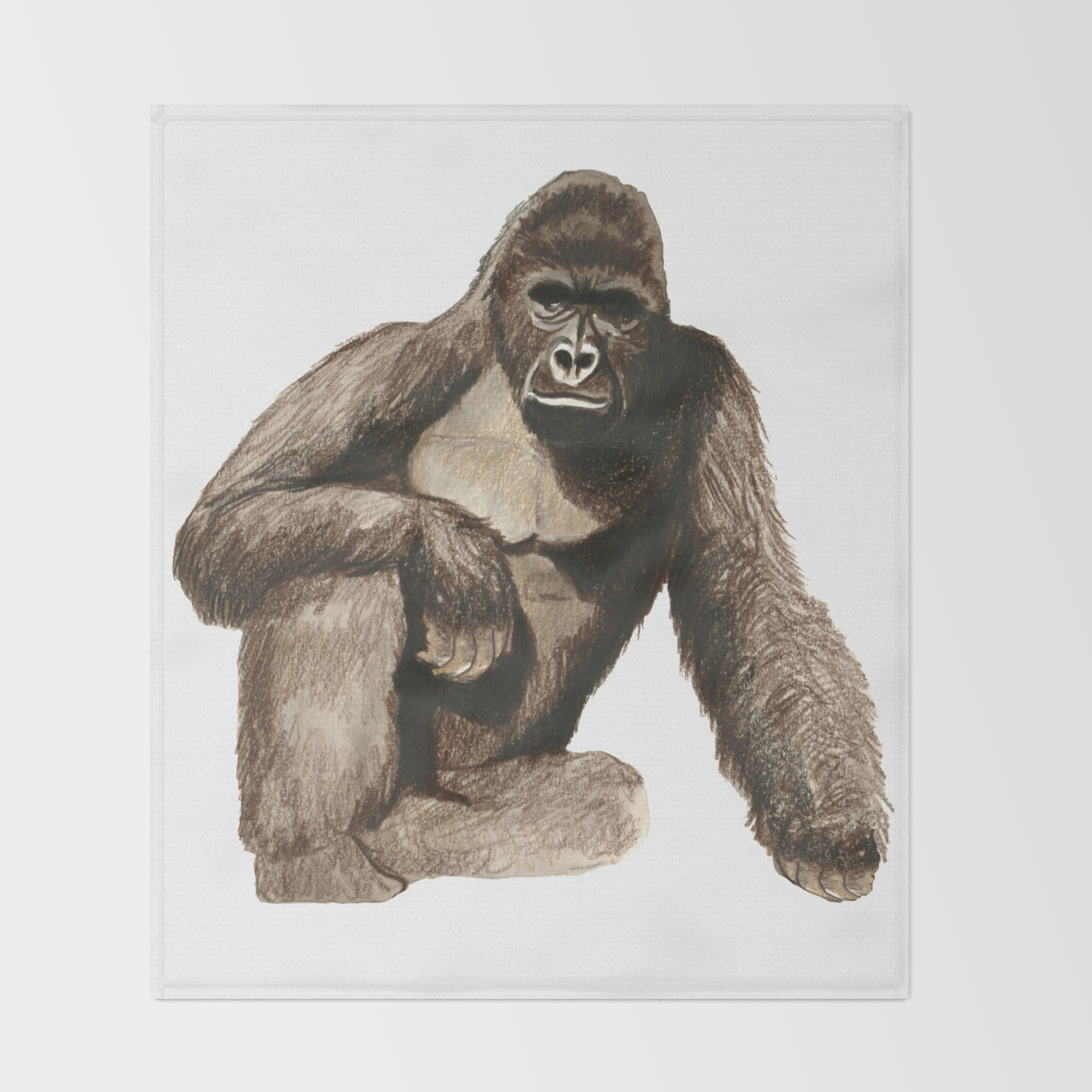 Harambe Gorilla Meme Illustration Zoo Throw Blanket By Bypepperana Society6