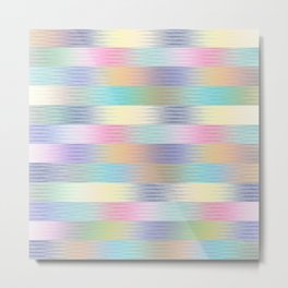Colorful Gradient Stripes Strokes Pattern Metal Print