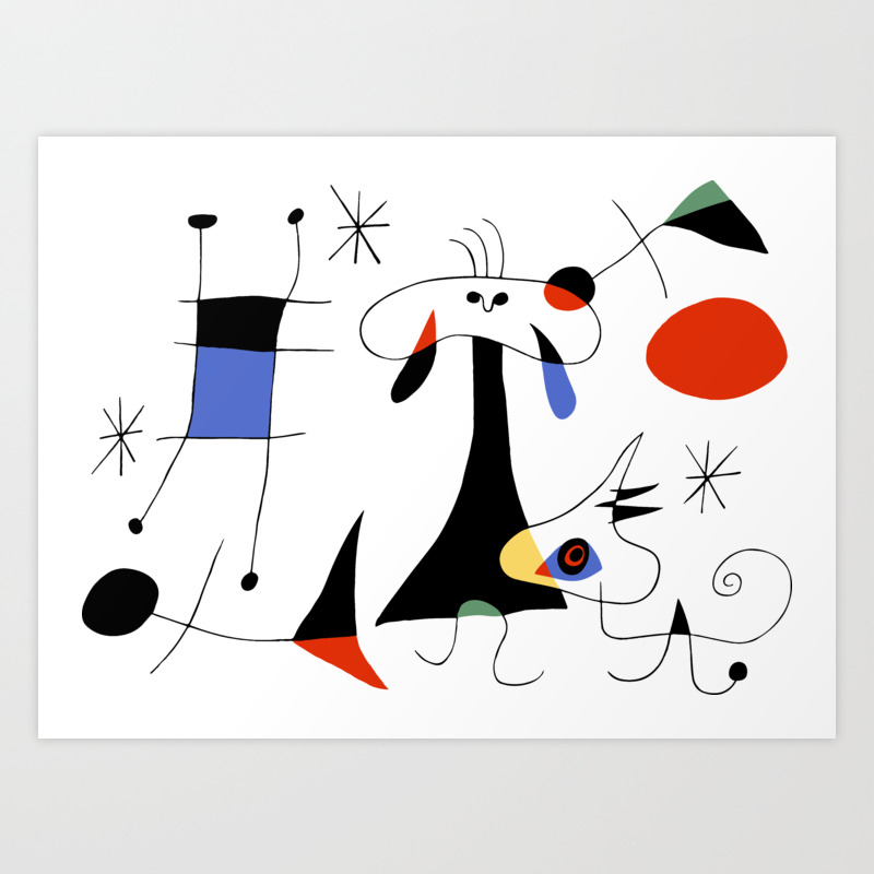 Joan Miro The Sun (El Sol) 1949 Painting Artwork For Prints Posters Tshirts  Bags Women Men Kids Art Print by cloth-o-rama | Society6