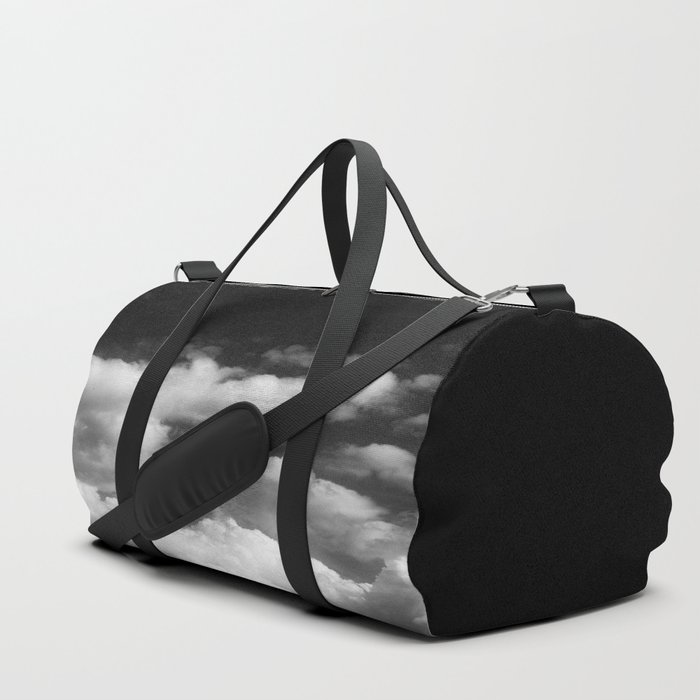 Clouds in black and white Duffle Bag - Total black yoga outfit