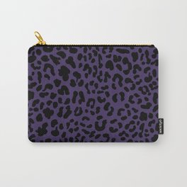 Dark Purple Leopard Print Carry-All Pouch