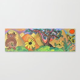 Sasquatch Searches The Burning Hills For His Sunflower Through Juniper and Sage Canvas Print