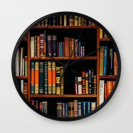 The Bookshelf (Color) Wall Clock