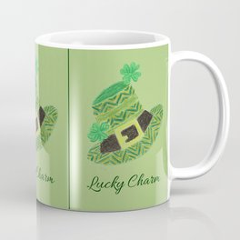 Green chevron leprechaun's hat lucky charm Coffee Mug
