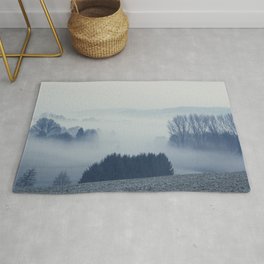 White Cover - Foggy Landscape Rug