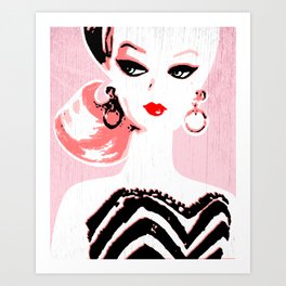 vintage barbie art prints